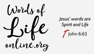 Scriptural logo with John 6:63 red arrow